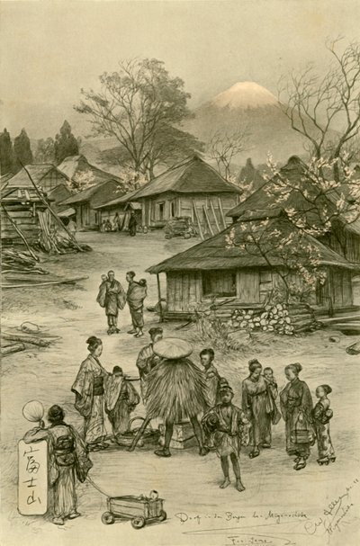 ヴィっぁげ ネアｒ も運ｔ フジ、 宮ノ下、 ジャパン、 １８９８。 作： Christian Wilhelm Allers