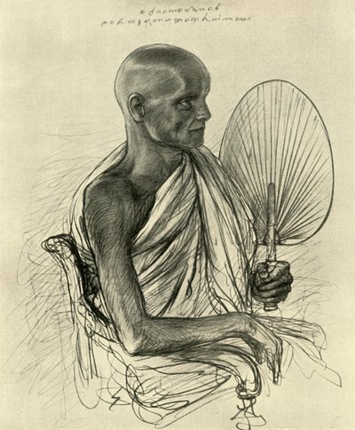 ワッタ・ラカ・アヌナヤカ・ファルナンサ、仏教の主任司祭、セイロン、1898年。 作： Christian Wilhelm Allers