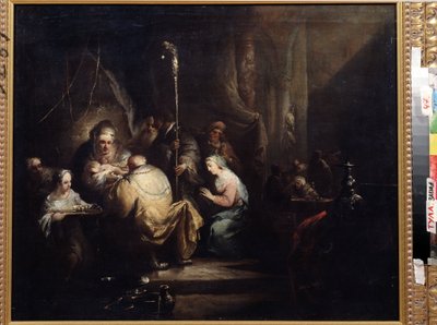 「割礼」（割礼）クリスチャン・ヴィルヘルム・エルンスト・ディートリッヒ（1712-1774）による絵画、1763年国立美術館トゥーラロシア 作： Christian Wilhelm Ernst Dietrich