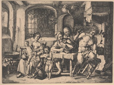 農民の家のサテュロス 作： Christian Wilhelm Ernst Dietrich