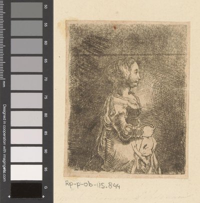 手に指輪を持つ女性 作： Christian Wilhelm Ernst Dietrich