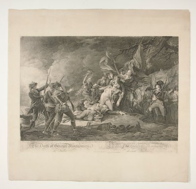 The Death of General Montgomery at Quebec (La Mort du General Montgomery devant Quebec) 作： Christian Wilhelm Ketterlinus