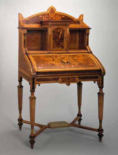 デスク、Herter Brothers Company、1869-71（木材） 作： Christian and Gustave 1830 98 Herter