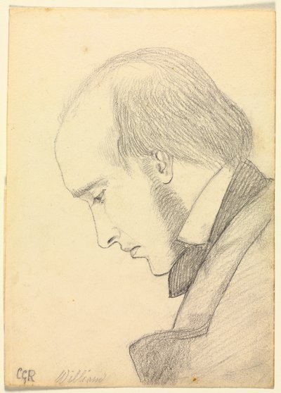 ウィリアム・マイケル・ロセッティの肖像、c。 1853年。 作： Christina Georgina Rossetti