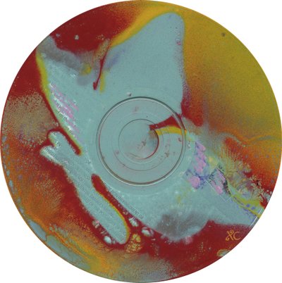 蝶、2023年頃（アクリル、CD） 作： Christina Saj