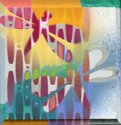 夏のトンボ, 2008 （アクリル、パネル） 作： Christina Saj