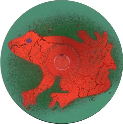 Frog c.2023 (アクリル、CD) 作： Christina Saj