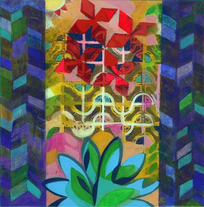 Meditation 14, c. 2017 (アクリル、パネル 作： Christina Saj