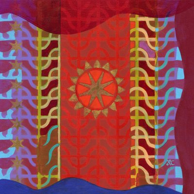 Meditation 7 Lotus c. 2017 (キャンバスにアクリル絵の具 作： Christina Saj