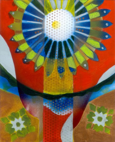 救世主, c. 2009 (パネルにアクリル) 作： Christina Saj