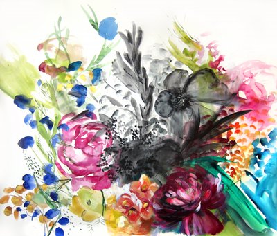 鮮やかな花束 作： 