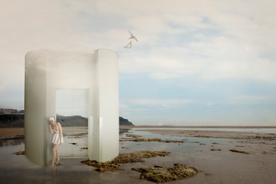 夢のような海岸の海水浴客 作： Christine von Diepenbroek