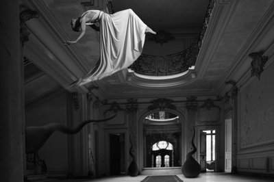 シュールな浮遊する邸宅の夢 作： Christine von Diepenbroek
