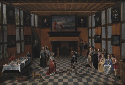インテリアのダンシング パーティー 作： Christoffel Jacobsz. van der Laemen