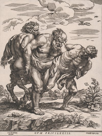 シレノスの行進、約。 1652年。 作： Christoffel Jegher