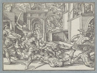 都市で戦う兵士 エルサレムでの戦い 作： Christoffel van Sichem (I)