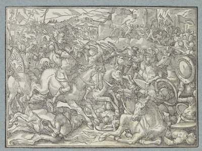 岩壁での戦い ベニヤミン人に対するイスラエル人の戦い 作： Christoffel van Sichem (I)