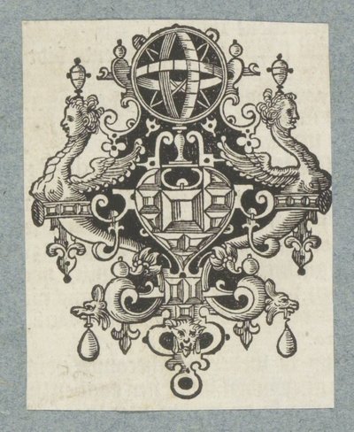 貴石と天球儀の飾り 作： Christoffel van Sichem (II) (possibly)