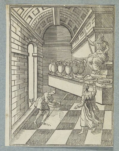 ダニエルは神殿の床に灰をまく 作： Christoffel van Sichem (II)