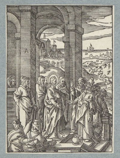 パリサイ人と律法学者がキリストにしるしを求める 作： Christoffel van Sichem (II)