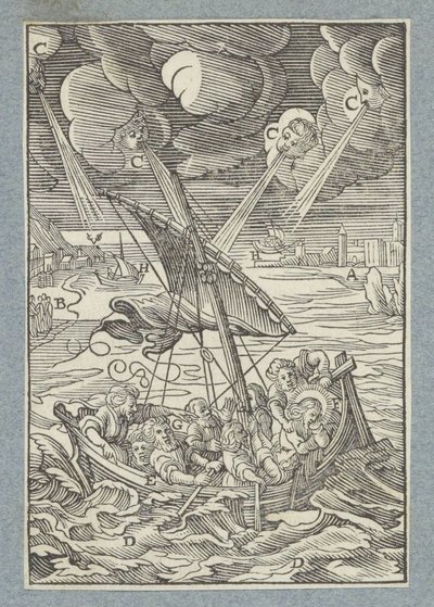 ガリラヤの海の嵐 作： Christoffel van Sichem (II)
