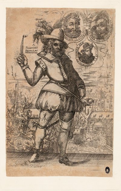 フランソワ・ラヴァイヤック 1578～1610年、フランス国王アンリ4世の暗殺者。 作： Christoffel van Sichem