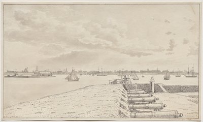 バッテリーから街への眺め 作： Christoffer Wilhelm Eckersberg