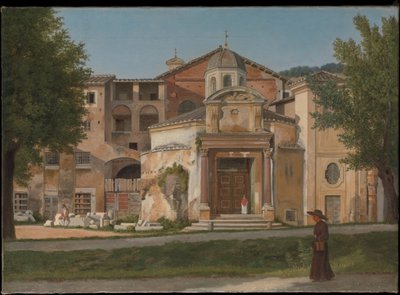 ローマ、サクラ通りの一角（聖コスマスとダミアン教会） 作： Christoffer Wilhelm Eckersberg