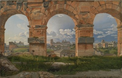 コロッセオから3つのアーチを見渡す。 1815 作： Christoffer Wilhelm Eckersberg