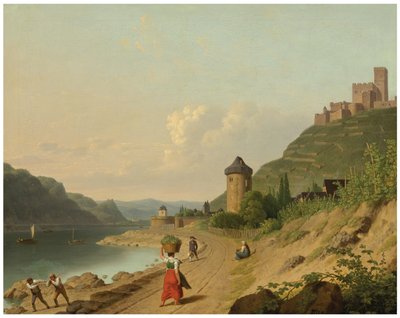 ライン川沿いのトラックでの数字 作： Christoffer Wilhelm Eckersberg