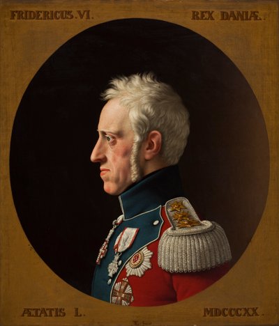 デンマークのフリードリヒ 6 世の肖像、1768 年から 1839 年、1839 年。 作： Christoffer Wilhelm Eckersberg