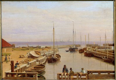 1826年のデンマークのドラゴール港 クリストファー・ウィルヘルム・エッカーズベルグ（1783-1853）による絵画 1826年 日0,22x0,31 m 作： Christoffer Wilhelm Eckersberg