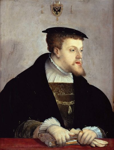 皇帝チャールズ5世1500〜1558年、1532年頃の肖像 作： Christoph Amberger