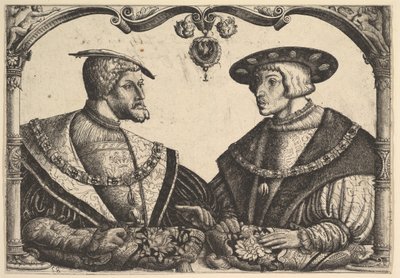 皇帝カール 5 世とフェルディナンド 1 世。 1531年。 作： Christoph Bockstorffer