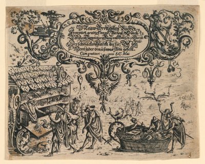 New Grotteßken Buch (New Grotesque Book) のタイトル ページ 作： Christoph Jamnitzer