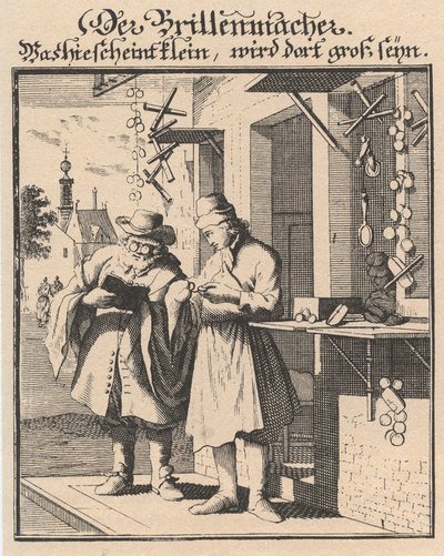 主な慈善団体の図からの眼鏡メーカー、1698 作： Christoph Weigel the Elder