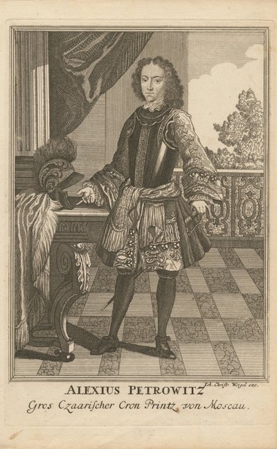 ロシアのツァレヴィッチ・アレクセイ・ペトロヴィッチの肖像 1690-1718, 1710 作： Christoph Wiegel