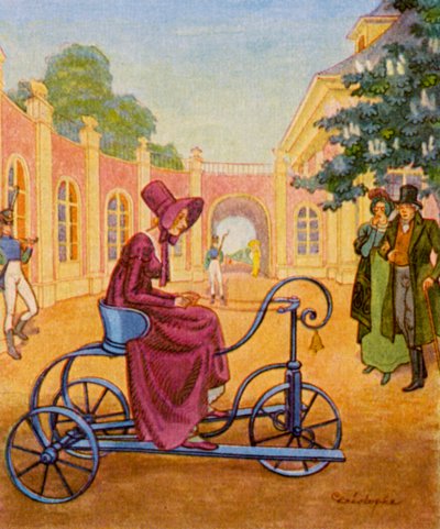 手押し車の運転（カラーリトグラフ） 作： Christophe (1856 1945)