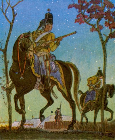 フサレン前哨基地（カラーリトグラフ） 作： Christophe (1856 1945)