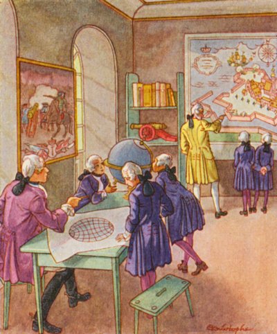 戦争学校（カラーリトグラフ） 作： Christophe (1856 1945)