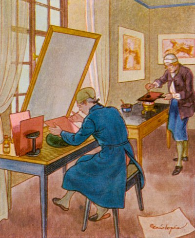エングレーバー（カラーリトグラフ） 作： Christophe (1856 1945)