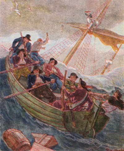 Piraten In Seenot／遭難した海賊たち（カラーリトグラフ） 作： Christophe (1856 1945)