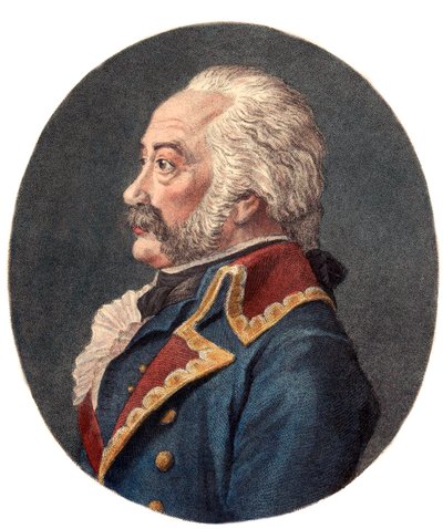 フランスのジェネラル・フランセーズであるカスティン伯爵アダム・フィリップ（1740～1793）の肖像。 作： Christophe Guerin