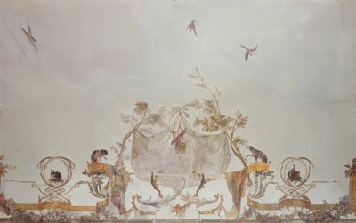 The Grande Singerie、詳細、1735年頃（壁画） 作： Christophe Huet