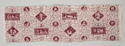 銅版印刷された綿のストリップ、1795-1799。 作： Christophe Philippe Oberkampf