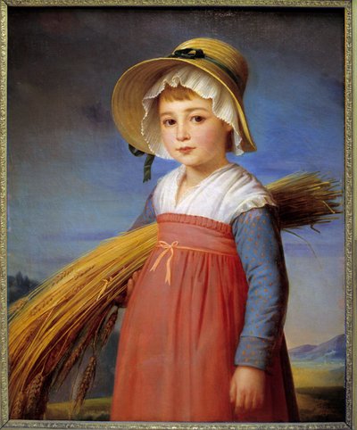 La petite gleaneuse クリストフ・ドゥジョルジュ（1786-1854）の絵画 19世紀 クレルモン・フェランのバルゴアン美術館（クレルモン・フェラン 作： Christophe Thomas Degeorge