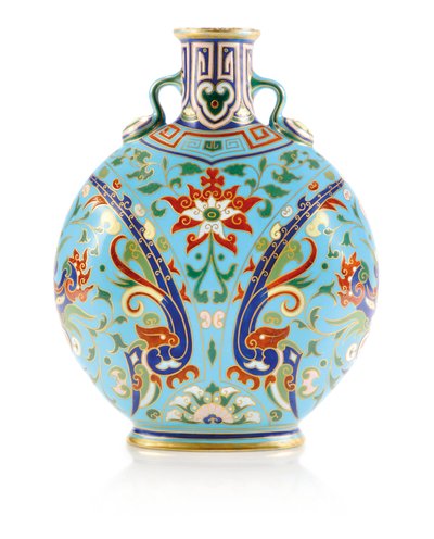 ミントン七宝花瓶、1867 作： Christopher Dresser