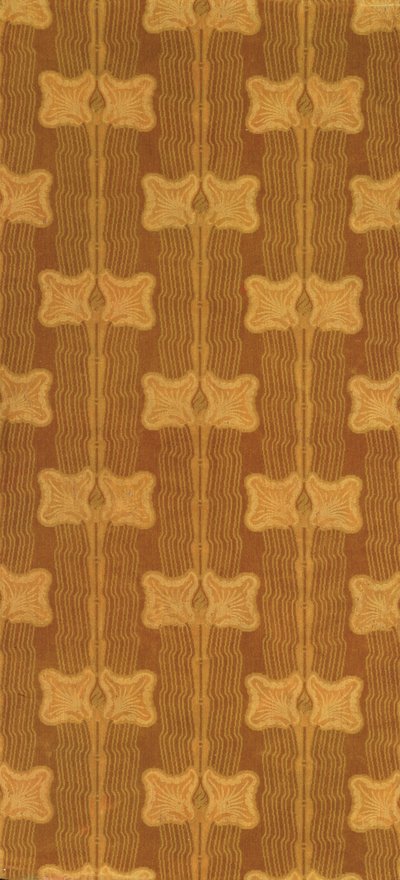 様式化されたつぼみ、1880年頃（カットおよびカットされていない別珍） 作： Christopher Dresser