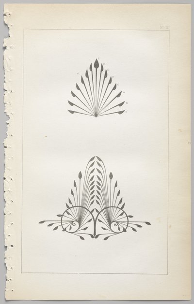 装飾デザインの芸術：付録付き、花が開く日の時間を示す、Day＆Son、ロンドン、1862年発行 作： Christopher Dresser