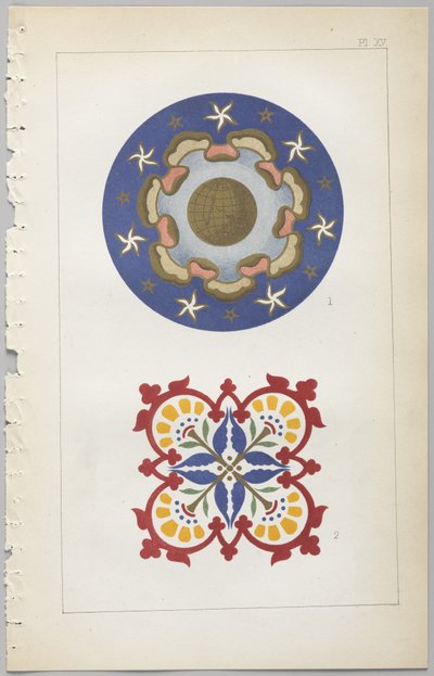 装飾デザインの芸術：付録付き、花が開く日の時間を示す、Day＆Son、ロンドン、1862年発行 作： Christopher Dresser